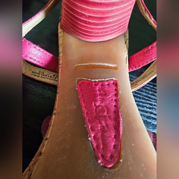 Born Crown Women’s Floral Pink Leather Sandals Women's Size 10 - Picture 13 of 13